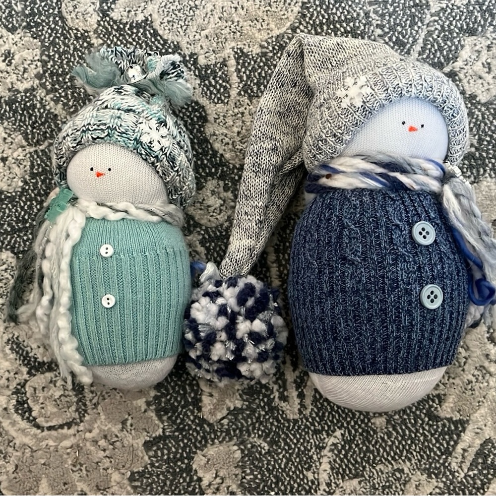 Handmade Snowmen - Recycled Sweaters